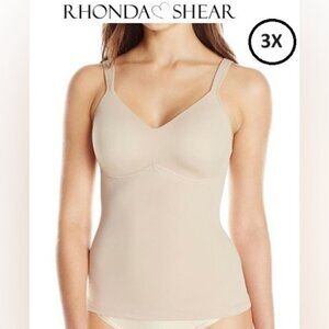 Rhonda Shear, Molded Cup Camisole - Beige. Size: 3X. NWT. (1691)